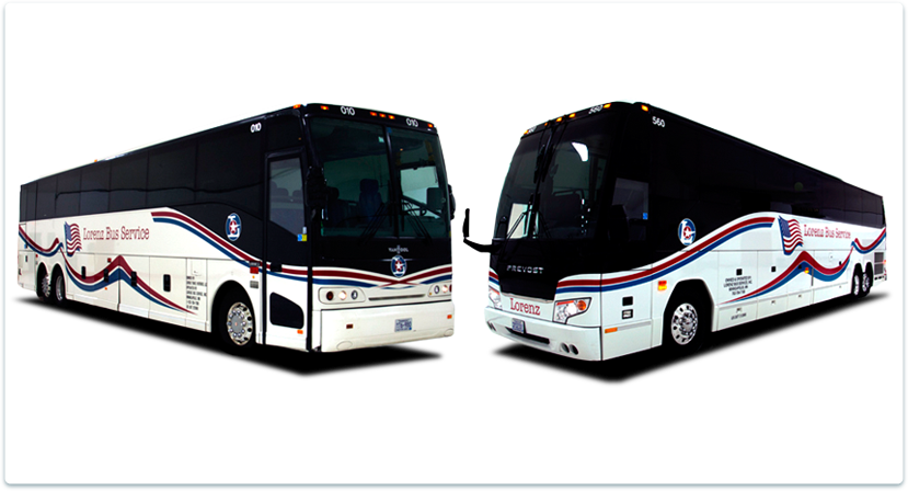 Two Lorenz Charter Bus Deluxe Motor Coaches