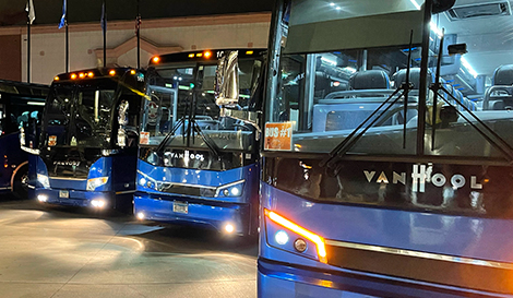 Group of Lorenz Charter Buses
