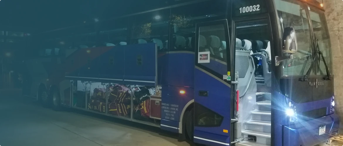 Lorenz Bus opened door