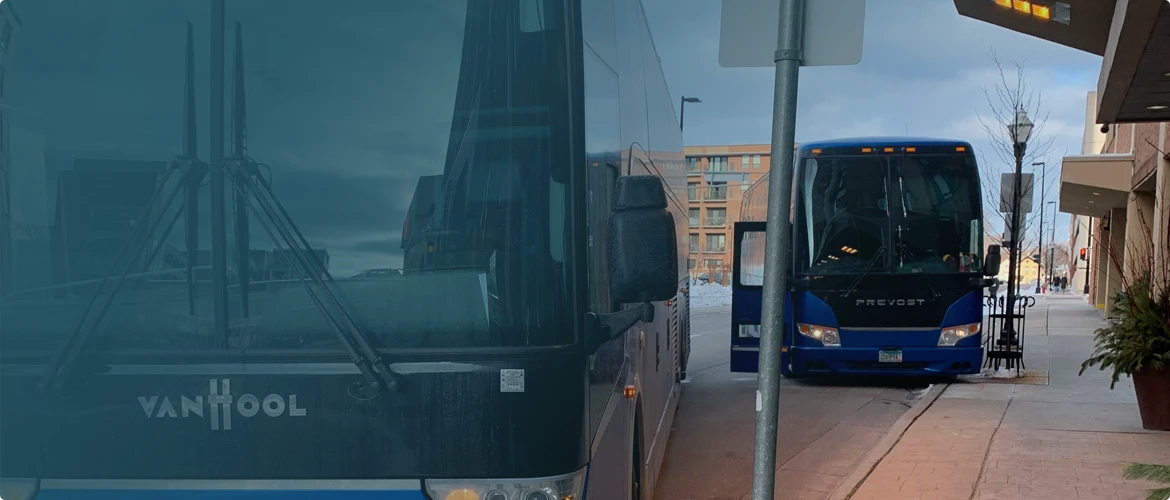 Lorenz Buses picking up passengers